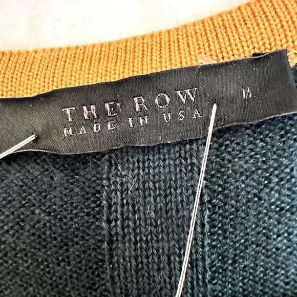 NWT THE ROW Fine Knit Cashmere/Silk Blend Colorblock Tunic Sweater SZ M - Picture 6 of 11